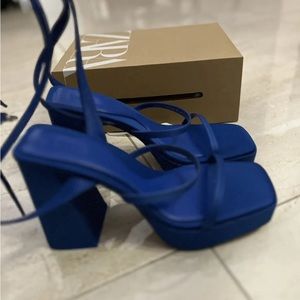 ZARA  Platform Strappy Sandals Heels